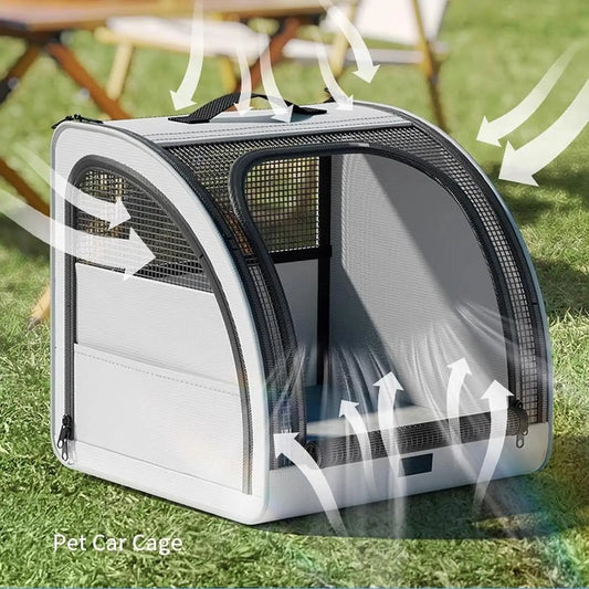 Breathable Pet Carrier Backpack for Cats and Small Dogs - Portable Travel Bag for Camping