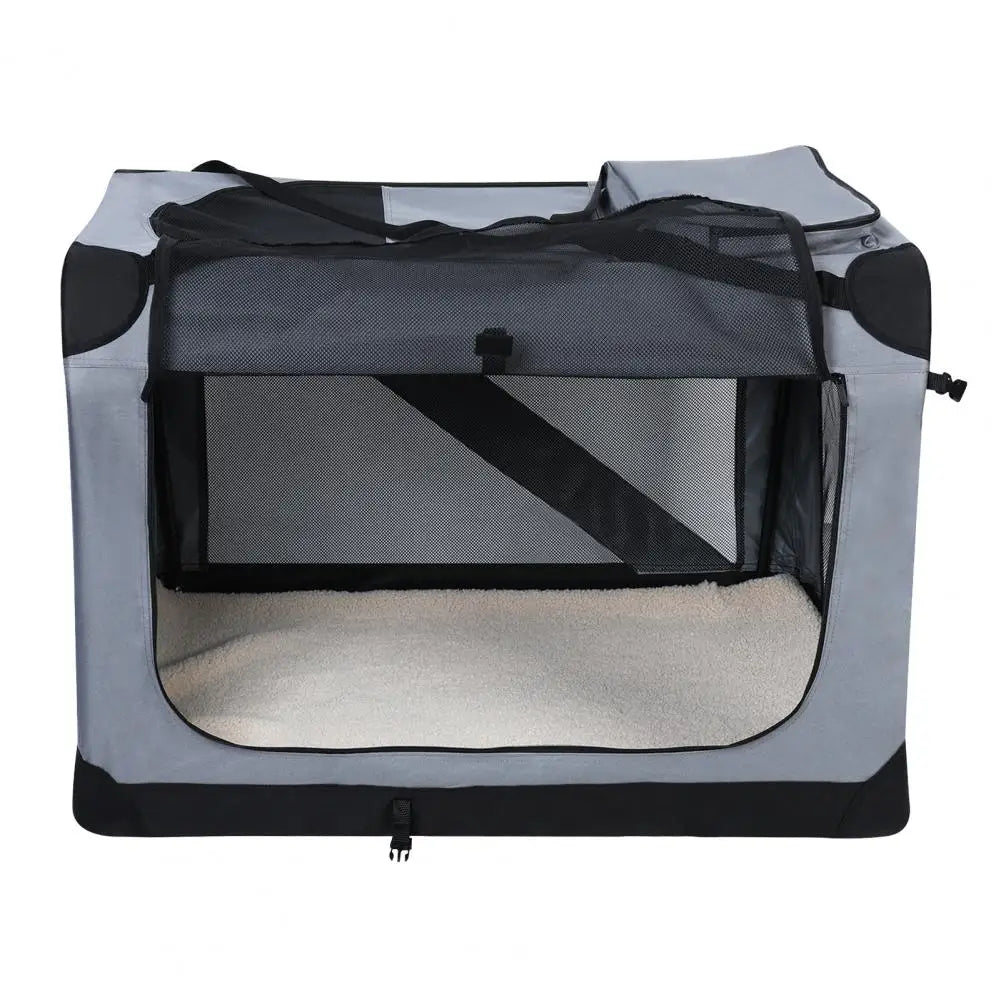 Collapsible Pet Carrier Crate for Dogs and Cats - Portable Soft-Sided Travel Kenne