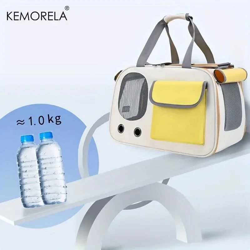 Airline Approved Portable Pet Carrier Bag for Cats and Small Dogs - Stylish Travel Tote