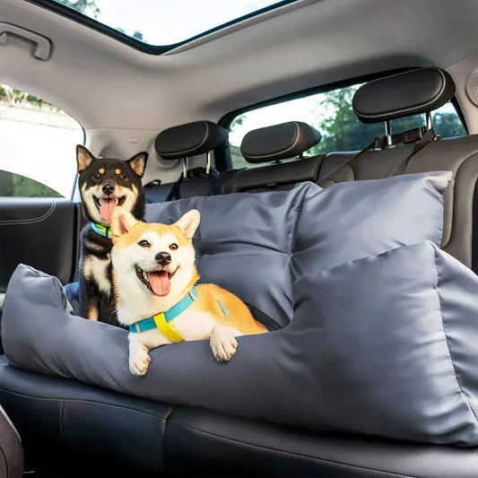 Large Dog Car Seat Cover and Folding Hammock Carrier - Breathable Pet Travel Bag for Dogs and Cats