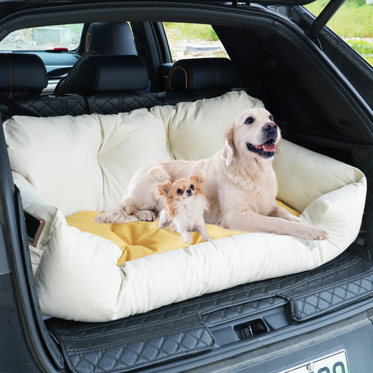 Large Dog Car Seat Cover and Folding Hammock Carrier - Breathable Pet Travel Bag for Dogs and Cats