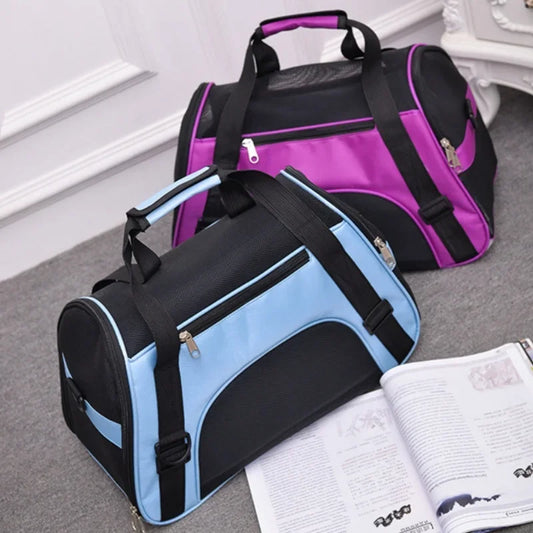 Breathable Pet Sling Carrier for Cats and Small Dogs - Foldable Crossbody Travel Bag